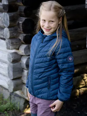 Lett og tynn dunjakke til barn
